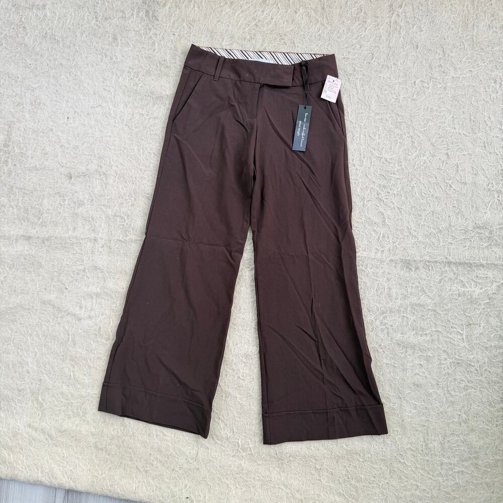 Vintage Y2K Charlotte Russe Brown Low Rise Wide Leg Trousers Size 3 Short